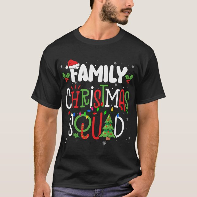 Weihnachtsfeiertag der Familie Matching Pajamas Sa T-Shirt (Vorderseite)