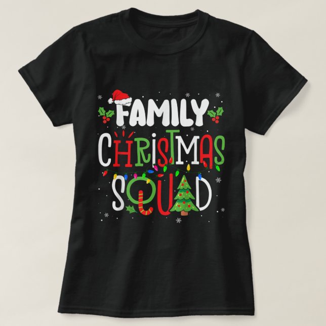 Weihnachtsfeiertag der Familie Matching Pajamas Sa T-Shirt (Design vorne)