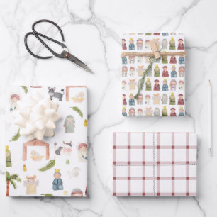 Weihnachtsfeiertag der Geburt Geschenkpapier Set
