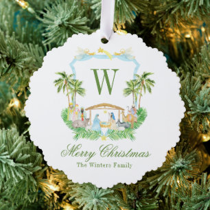 Weihnachtsfeiertag der Weihnachtsnachtsnacht der G Ornament Karte