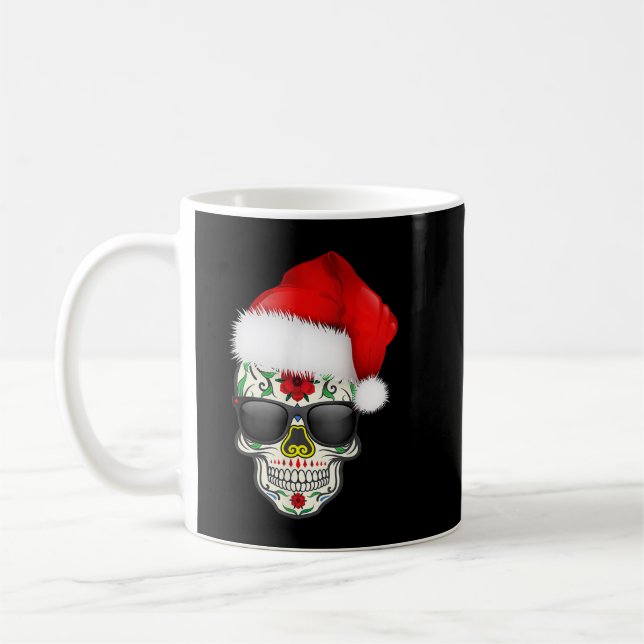 Weihnachtsfeiertag des toten Zuckerschädels Pa Kaffeetasse (Links)