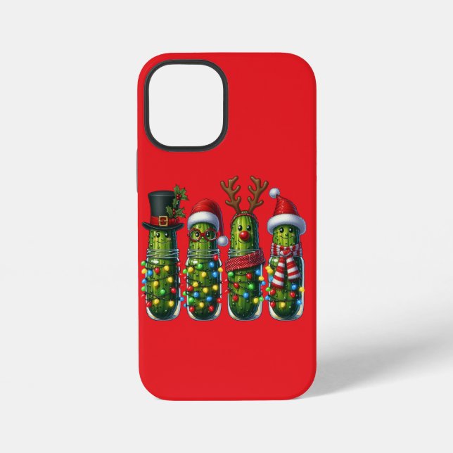 Weihnachtsfeiertag Dill Pickles Rotes iPhone Case Hülle (Rückseite)