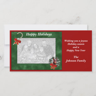 Weihnachtsfeiertag Doberman Wreath Fotokarte Feiertagskarte