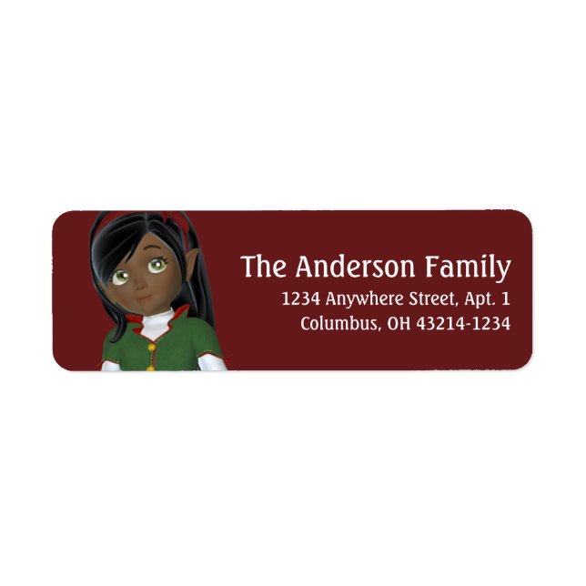 Weihnachtsfeiertag Dunkle Haut Elf - Weihnachten (Vorne)