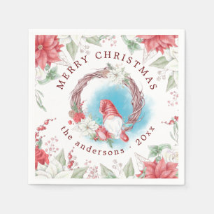 Weihnachtsfeiertag elegant floriert serviette