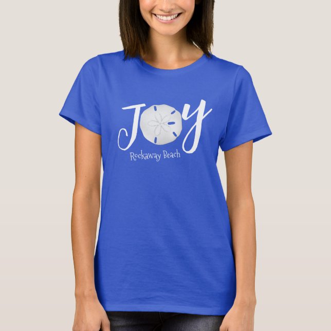 Weihnachtsfeiertag Eleganter Strand Blue Niedliche T-Shirt (Vorderseite)