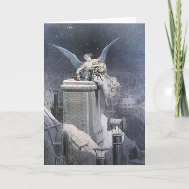 Weihnachtsfeiertag Engel Weihnachtskarte Feiertagskarte (Vorderseite)