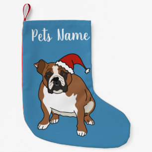 Weihnachtsfeiertag Englisch Bulldog Kleiner Weihnachtsstrumpf