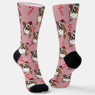 Weihnachtsfeiertag Englisch Bulldog Socken
