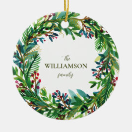 Weihnachtsfeiertag Familienname Holi Keramik Ornament