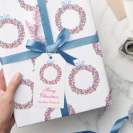 Weihnachtsfeiertag - farbenfrohe Bauernläden Geschenkanhänger