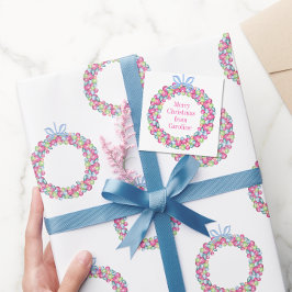 Weihnachtsfeiertag - farbenfrohe Bauernläden Mitteilungskarte