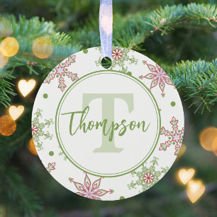 Weihnachtsfeiertag Farbige Schneeflocke Hübsches M Keramik Ornament