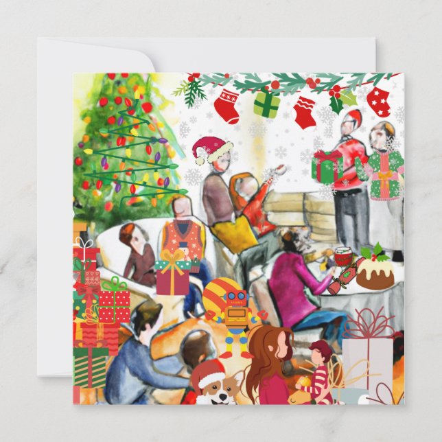 Weihnachtsfeiertag Feiertagskarte (Vorderseite)