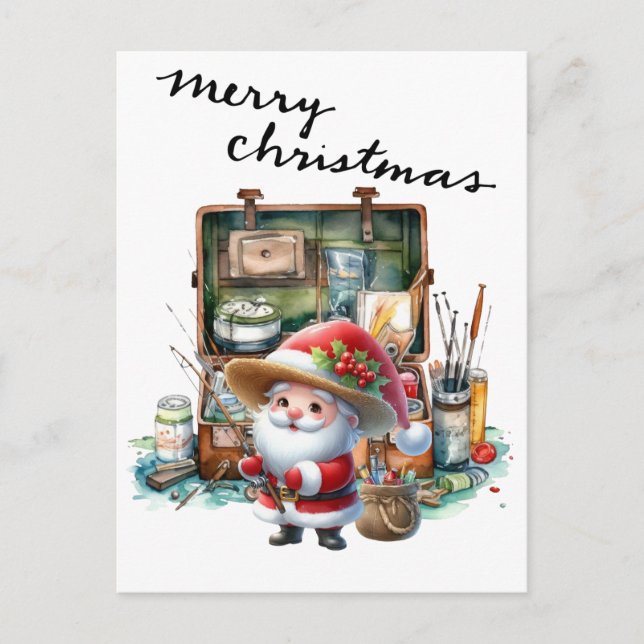 Weihnachtsfeiertag Feiertagspostkarte (Vorderseite)