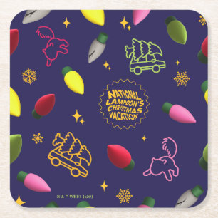 Weihnachtsfeiertag Ferienmuster Rechteckiger Pappuntersetzer