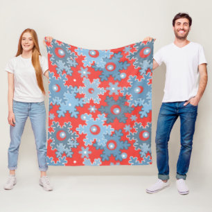 Weihnachtsfeiertag festliche Winterschneeflocken h Fleecedecke