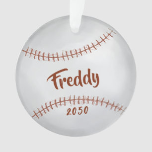 Weihnachtsfeiertag Foto Einfache Baseballsportarte Ornament