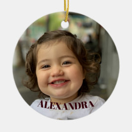 Weihnachtsfeiertag Foto Flamingo Weihnachtsmannmüt Keramik Ornament