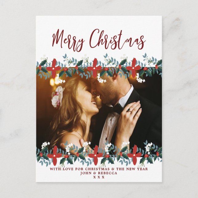 Weihnachtsfeiertag Foto Postkarte (Vorderseite)