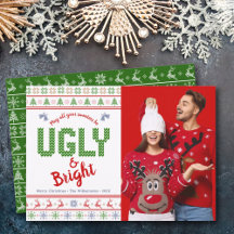 Weihnachtsfeiertag Foto Ugly Sweater Fun Red Green