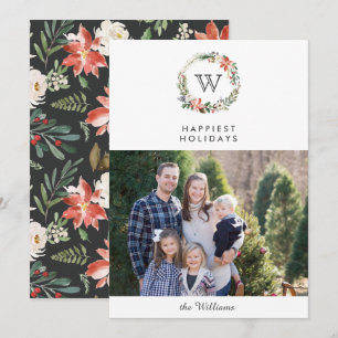 Weihnachtsfeiertag-Foto   weiß Einladung