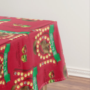 Weihnachtsfeiertag Freude am Eichhörnchenmuster Tischdecke