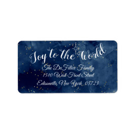 Weihnachtsfeiertag - Freude für die Welt Adressaufkleber