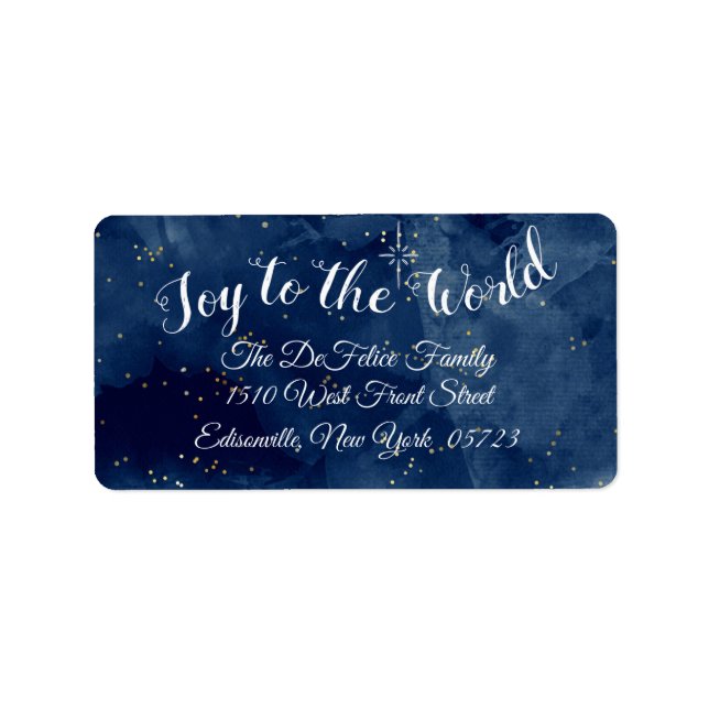 Weihnachtsfeiertag - Freude für die Welt Adressaufkleber (Vorne)