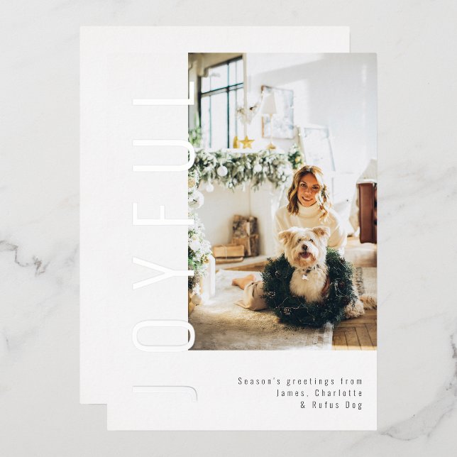 Weihnachtsfeiertag Freudes Foto Folien Feiertagskarte (Vorderseite/Rückseite)