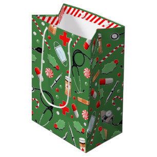 Weihnachtsfeiertag für Ärzte oder Krankenschwester Mittlere Geschenktüte