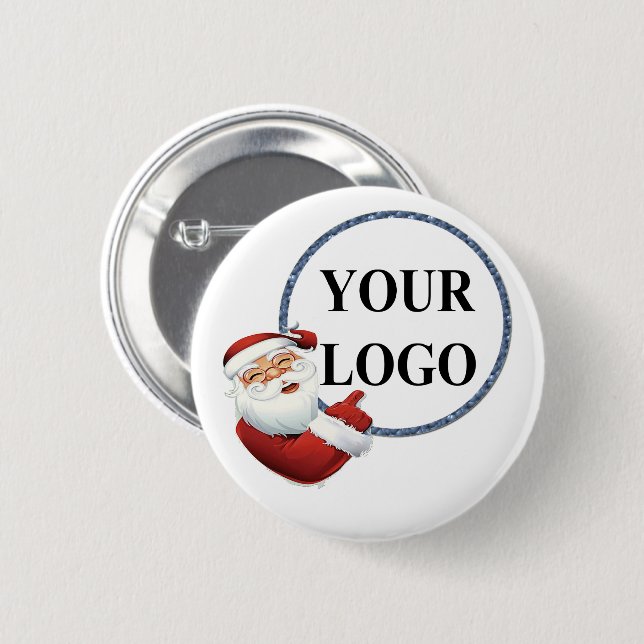 Weihnachtsfeiertag für Ihr Logo hinzufügen Button (Vorne & Hinten)