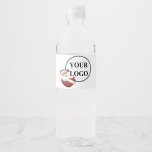 Weihnachtsfeiertag für Ihr Logo hinzufügen Wasserflaschenetikett