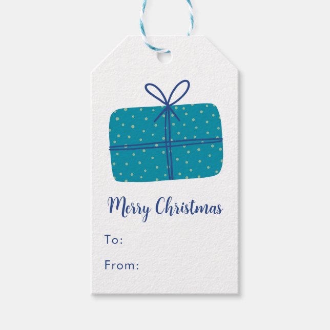 Weihnachtsfeiertag Geschenkanhänger (Vorderseite)
