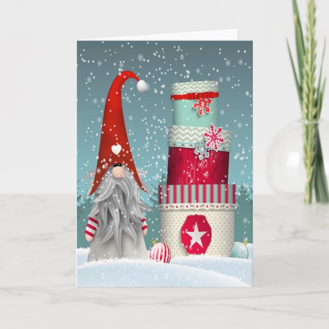 Weihnachtsfeiertag - Geschenkpakete & Weihnachtsge Feiertagskarte (Vorderseite)