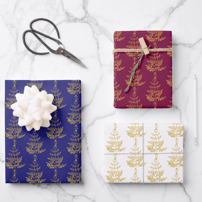 Weihnachtsfeiertag Geschenkpapier Set (Vorderseite)