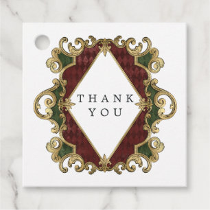 Weihnachtsfeiertag Gilded Grunge Harlequin Geschenkanhänger