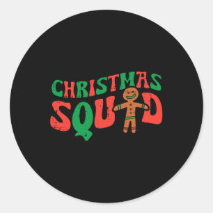 Weihnachtsfeiertag Gingerbrei Xmas Crew Men W Runder Aufkleber
