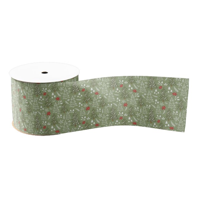 Weihnachtsfeiertag Grosgrain Ribbon Ripsband (Spule)