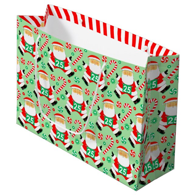 Weihnachtsfeiertag Große Geschenktasche Geschenktüte (Vorderseite Schrägansicht)