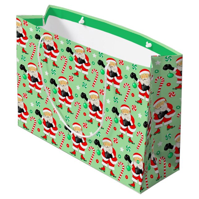 Weihnachtsfeiertag Große Geschenktüte (Rückseite Schrägansicht)
