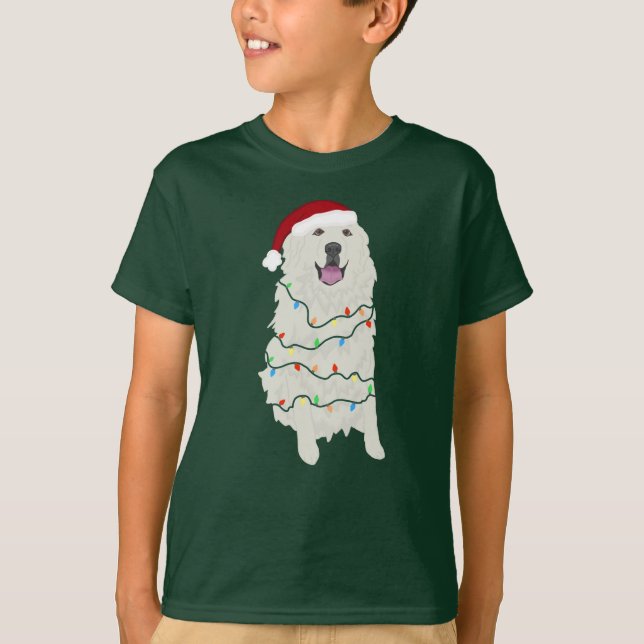 Weihnachtsfeiertag Große Pyrenäen T-Shirt (Vorderseite)