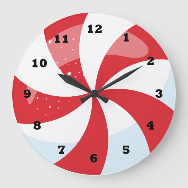 Weihnachtsfeiertag Große Wanduhr (Vorderseite)