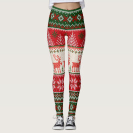 Weihnachtsfeiertag Grün Rot Leggings