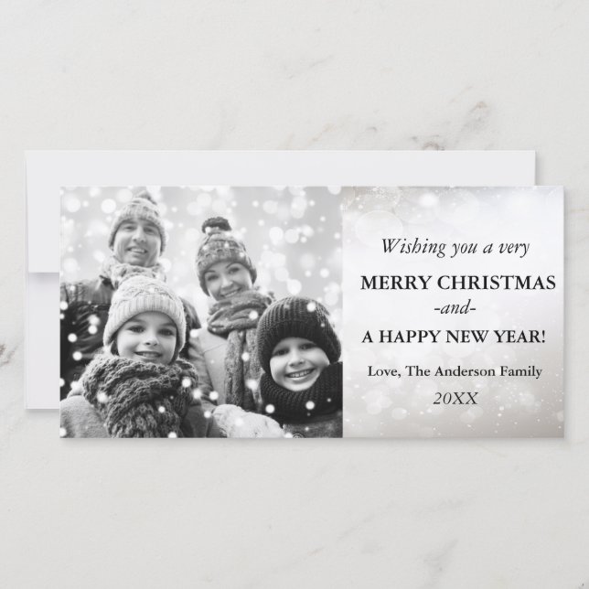 Weihnachtsfeiertag Gruß Neue Jahre Fotokarte Feiertagskarte (Vorderseite)
