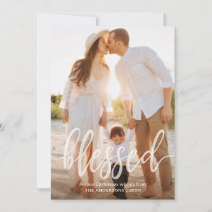 Weihnachtsfeiertag Handgeschriebenes Script-Foto Feiertagskarte