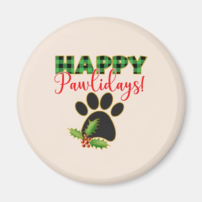 Weihnachtsfeiertag | Happy Holiday for Dog Lover Magnet (Vorne)