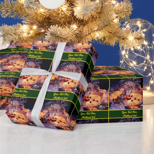 Weihnachtsfeiertag hell Personalisiert Geschenkpapier (Feiertage)