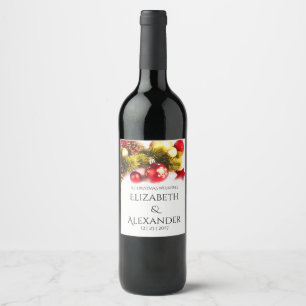 Weihnachtsfeiertag Hochzeit Wein Labels Weinetikett