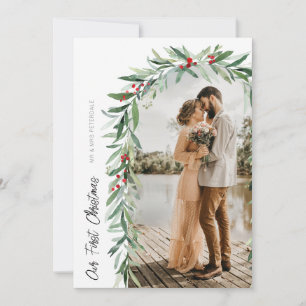 Weihnachtsfeiertag Hochzeitsankündigung Dankeskarte